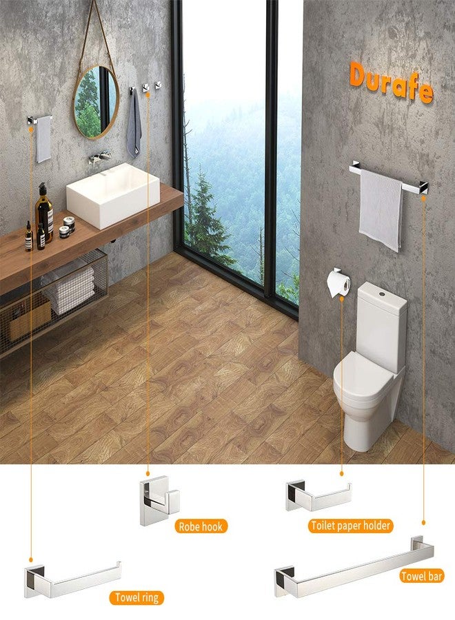 Durafe 2 Pack Towel Hooks SUS 304 Stainless Steel Bathroom Towel Holder Robe Hook Polished Chrome - Image 5